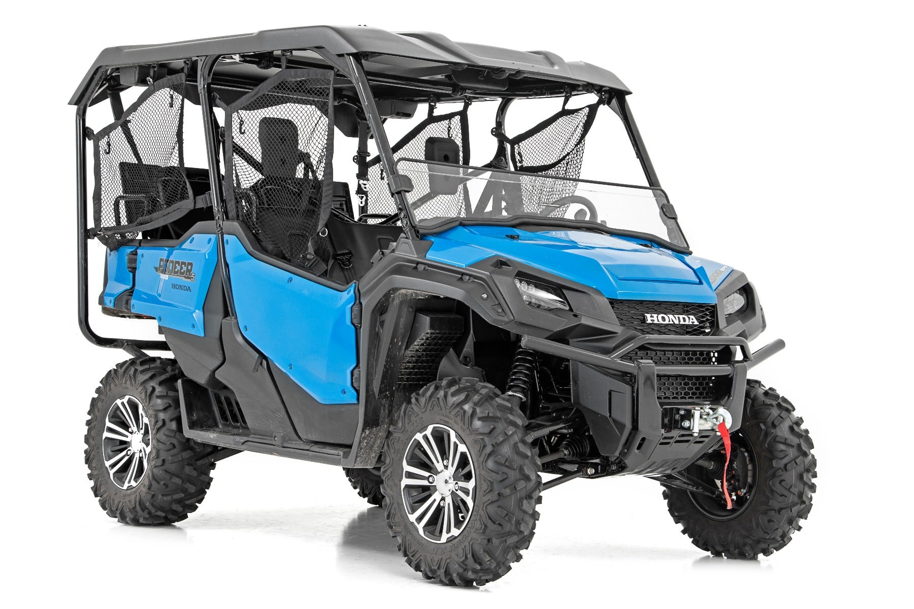 Rough Country | Windshield|Body & Frame|Exterior Parts & Car Care | Honda Scratch Resistant Half Windshield (16-20 Pioneer 1000) Rough Country | 98162021