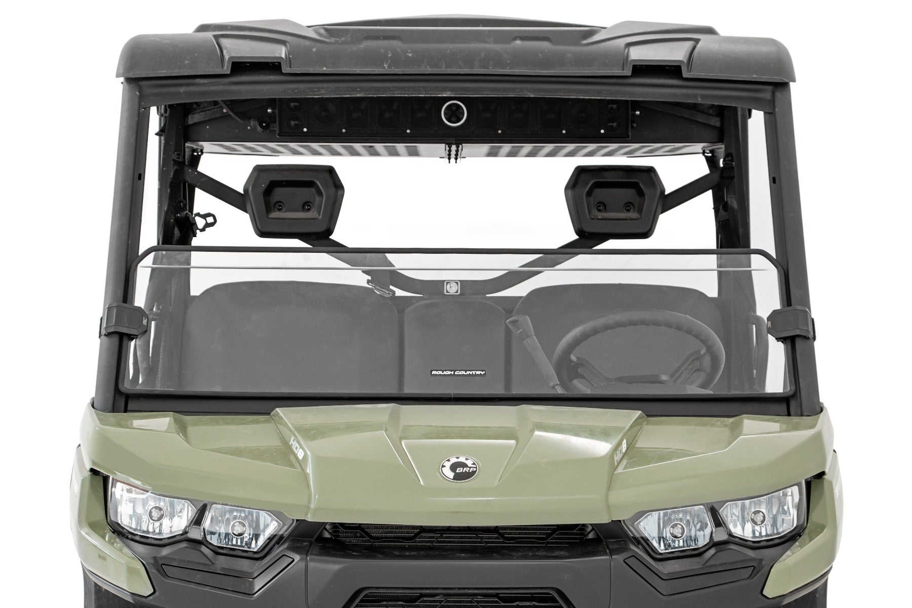 Rough Country | Windshield|Body & Frame|Exterior Parts & Car Care | Can-Am Half Windshield 16-21 Can-Am Defender 4WD Rough Country | 98162031