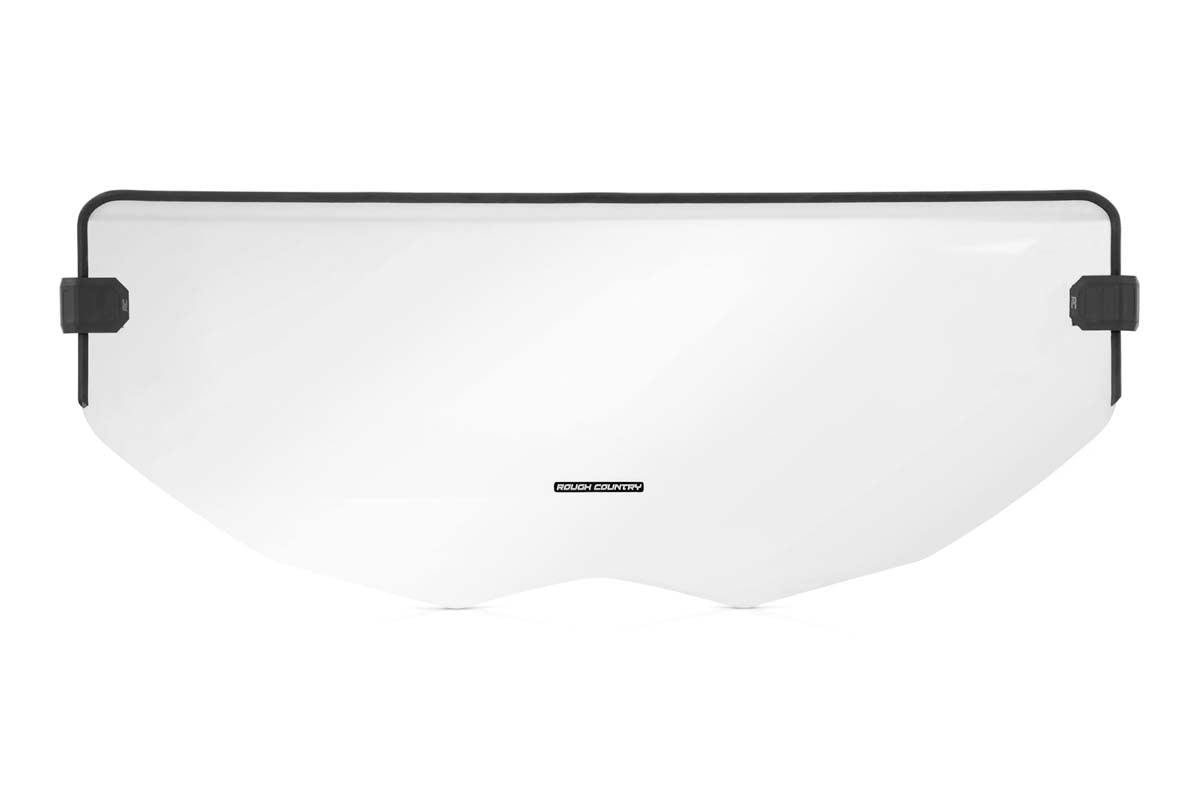 Rough Country | Windshield|Body & Frame|Exterior Parts & Car Care | Can-Am Scratch Resistant Half Windshield 17-20 Maverick X3 Rough Country | 98172031