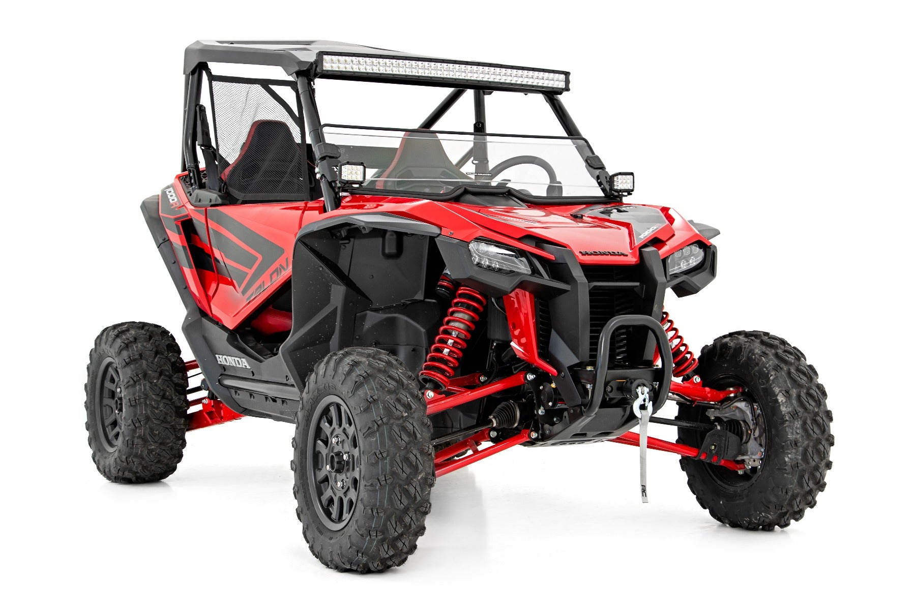 Rough Country | Windshield|Body & Frame|Exterior Parts & Car Care | Honda Scratch Resistant Half Windshield (2019-2020 Honda Talon) Rough Country | 98182021