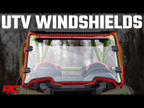 Rough Country | Windshield | Vented Full Windshield Scratch Resistant Bolt On Roof Polaris RZR Pro R (2022) Rough Country | 98202210