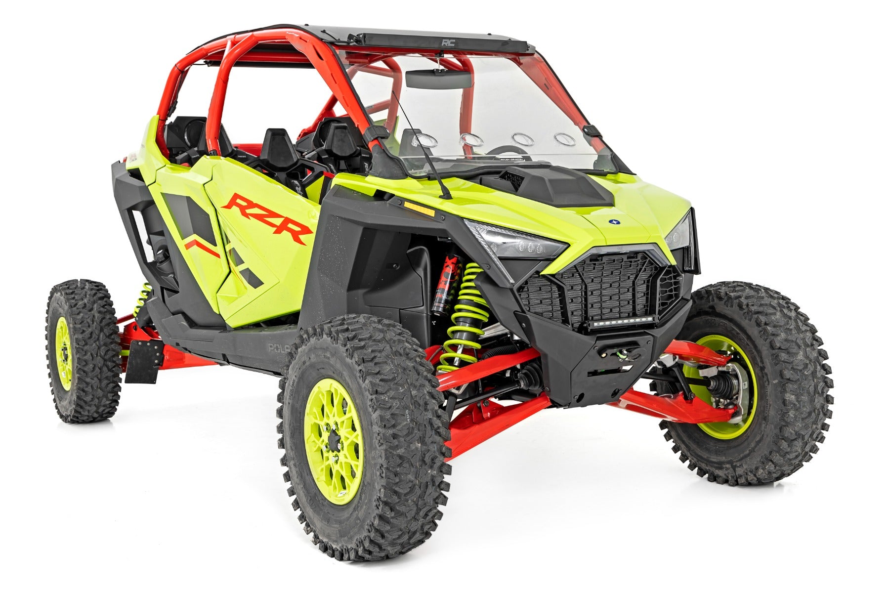 Rough Country | Windshield | Vented Full Windshield Scratch Resistant Bolt On Roof Polaris RZR Pro R (2022) Rough Country | 98202210
