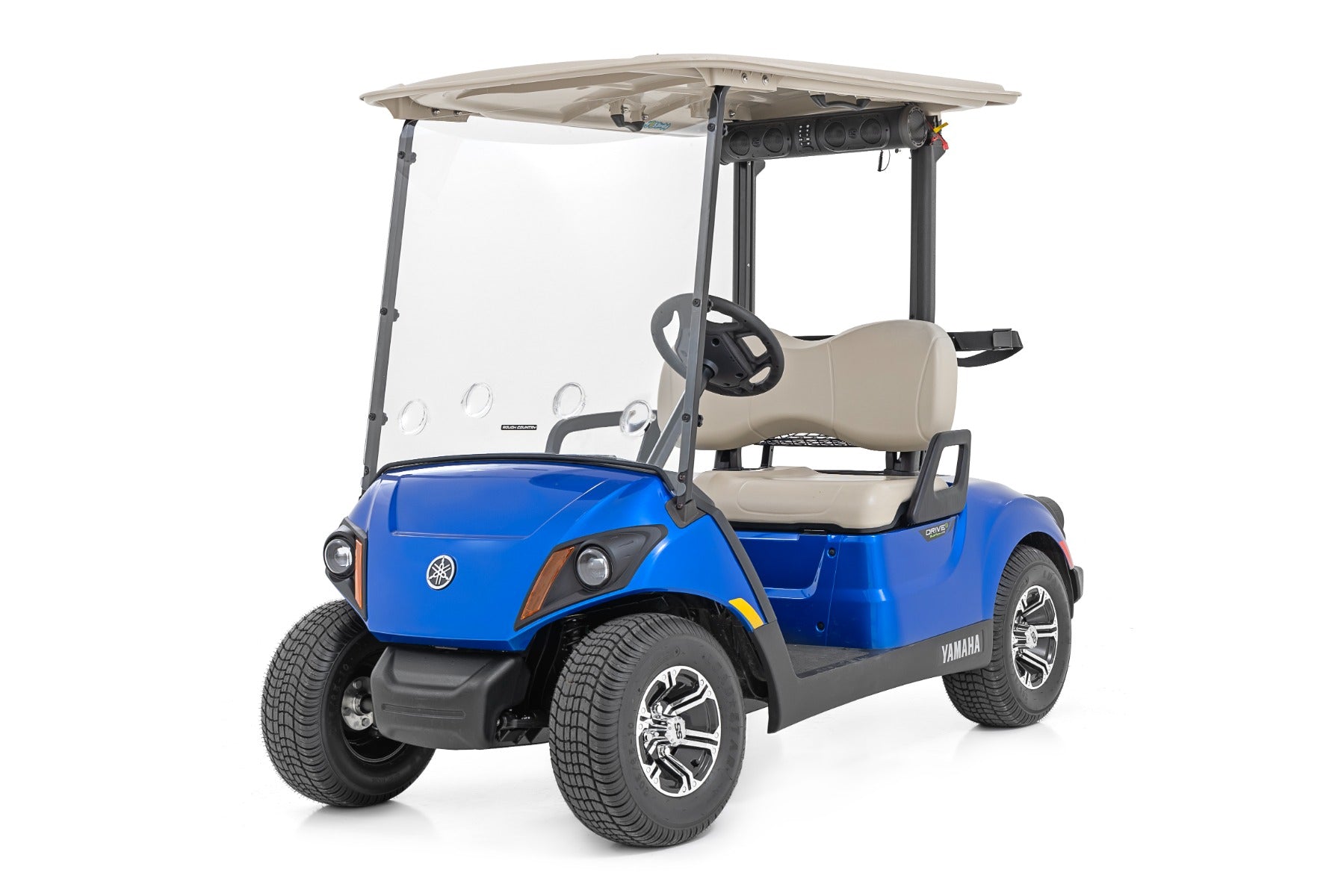 Rough Country | Windshield | Vented Full Windshield Scratch Resistant Yamaha Drive2 Golf Cart (2022) Rough Country | 98202240