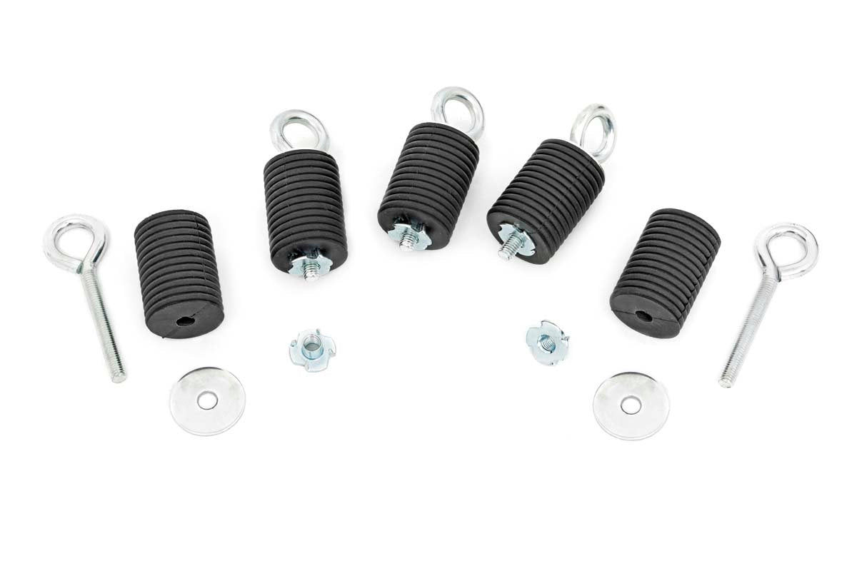 Rough Country | Tie Down Kit | Polaris Bed Tie-Down Kit 5pc 14-20 Ranger, 17-20 General Rough Country | 99010