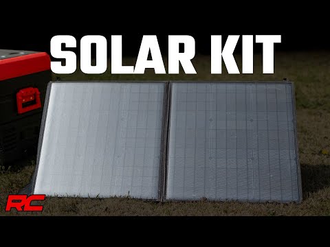Rough Country | Portable Battery Charger | Solar Panel Recharge Kit for 50L Portable Refrigerator/Freezer Rough Country | 99026