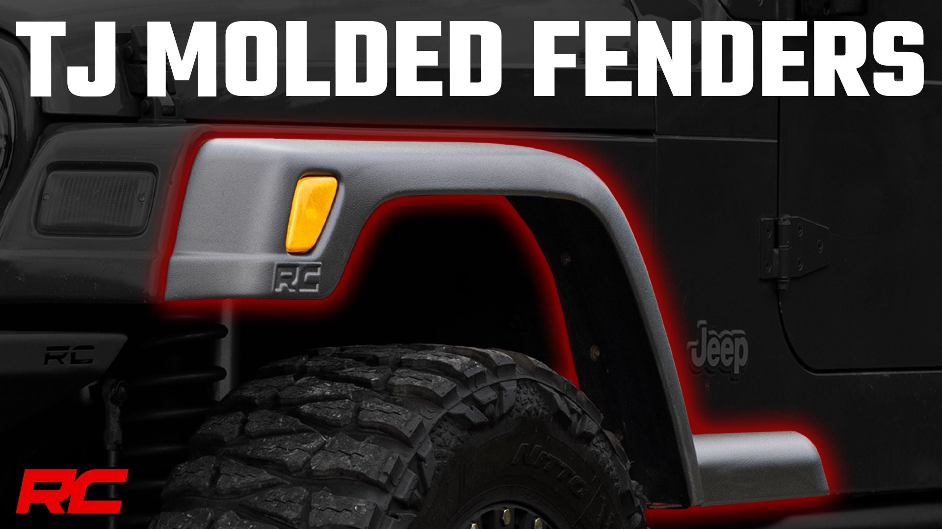 Rough Country | Fender Flares | Fender Flare Kit 5.5 Inch Wide 97-06 Jeep Wrangler TJ 4WD Rough Country | 99033