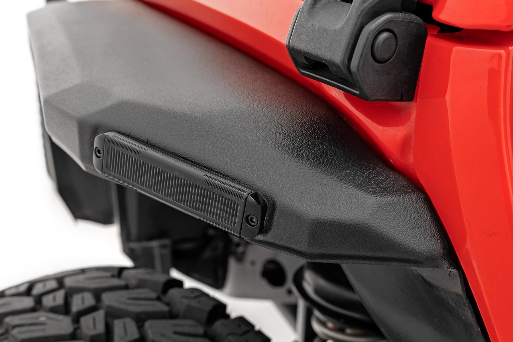 Rough Country | Fender Flares | High Clearance LED Flat Fender Flare Kit UV Treated Jeep Wrangler JL (18-23) Rough Country | 99036