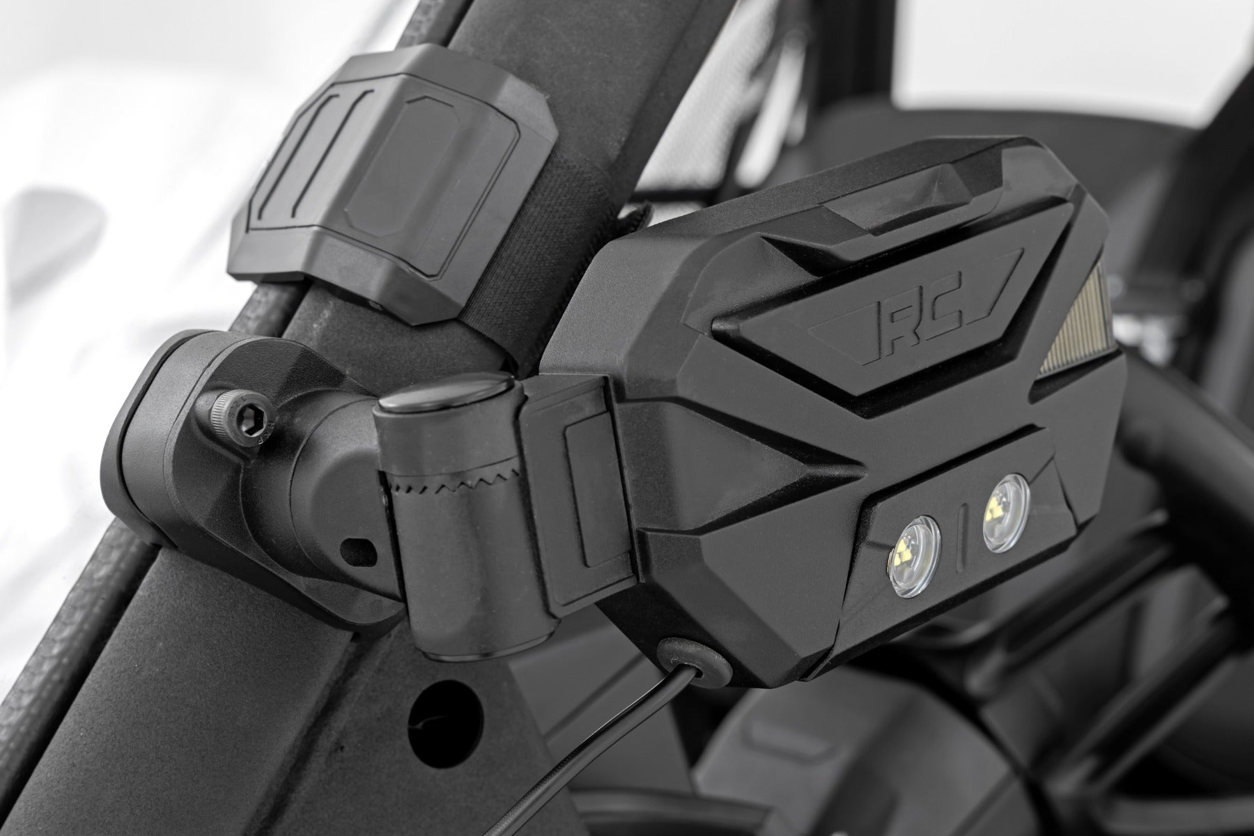 Rough Country | Mirrors | UTV Aluminum Side Mirrors w/Turn Signal Pro-Fit Cages Universal Rough Country | 99201