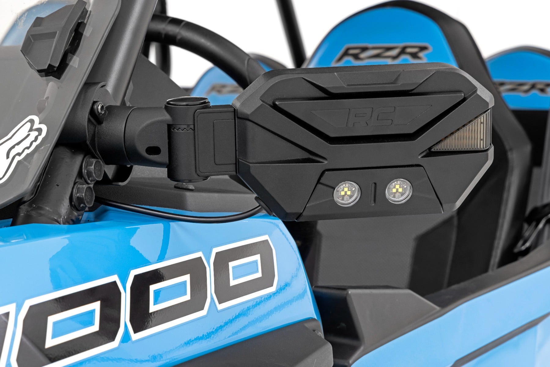 Rough Country | Mirrors|Exterior Parts & Car Care | UTV Aluminum Side Mirrors Blinker Kit 1.5-2 Roll Cage Universal Rough Country | 99205
