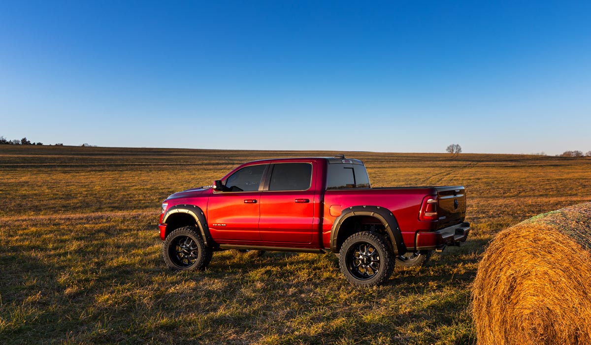 Rough Country | Fender Flares | Defender Pocket Fender Flares Gloss Black Ram 1500 2WD/4WD (19-23) Rough Country | A-D10914