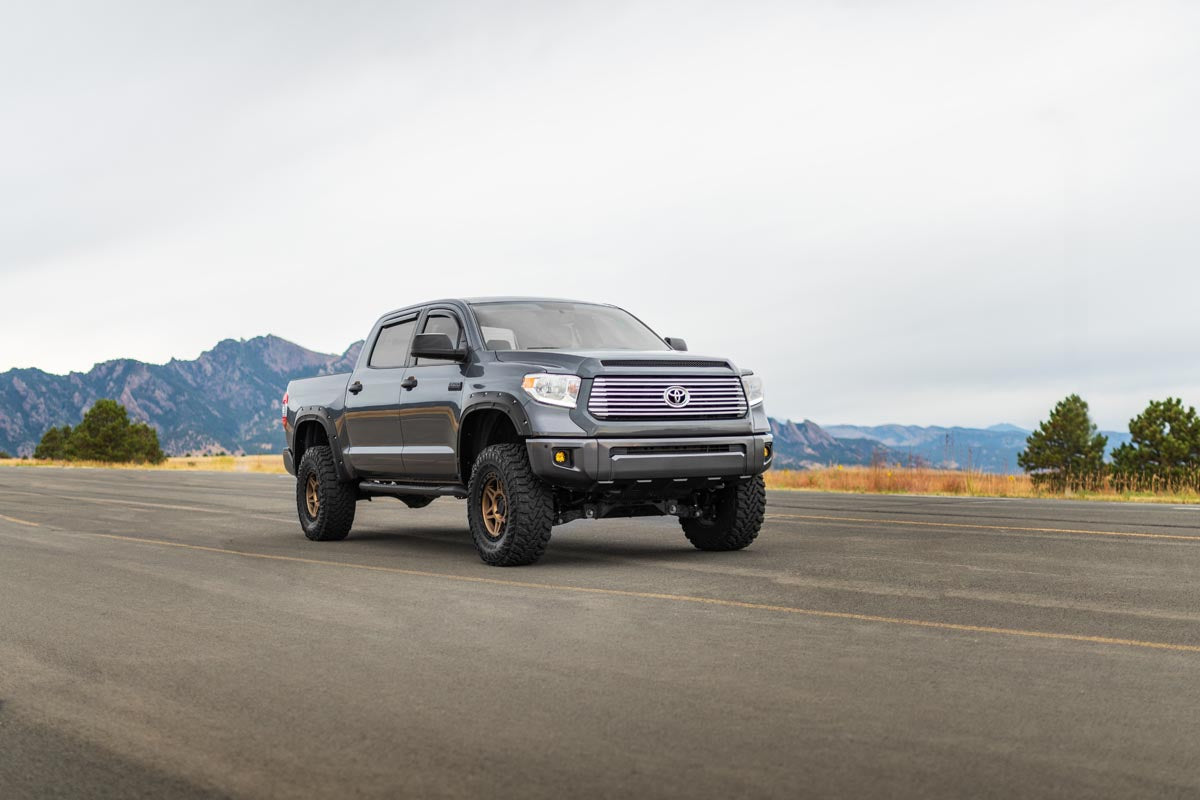 Rough Country | Fender Flares | Defender Pocket Fender Flares Flat Black Toyota Tundra 2WD/4WD (14-21) Rough Country | A-T11411