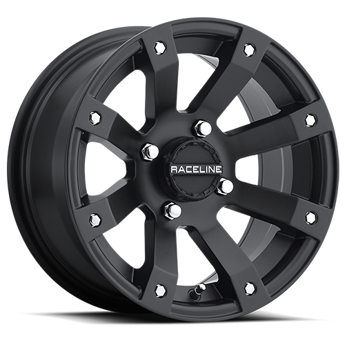 RACELINE | Aluminum Wheels | Aluminum Wheels 12x7 Scorpion UTV A79 Satin Black 10 Offset 4 on 110 Bolt Pattern 83.8 Bore Raceline | A7927011-52