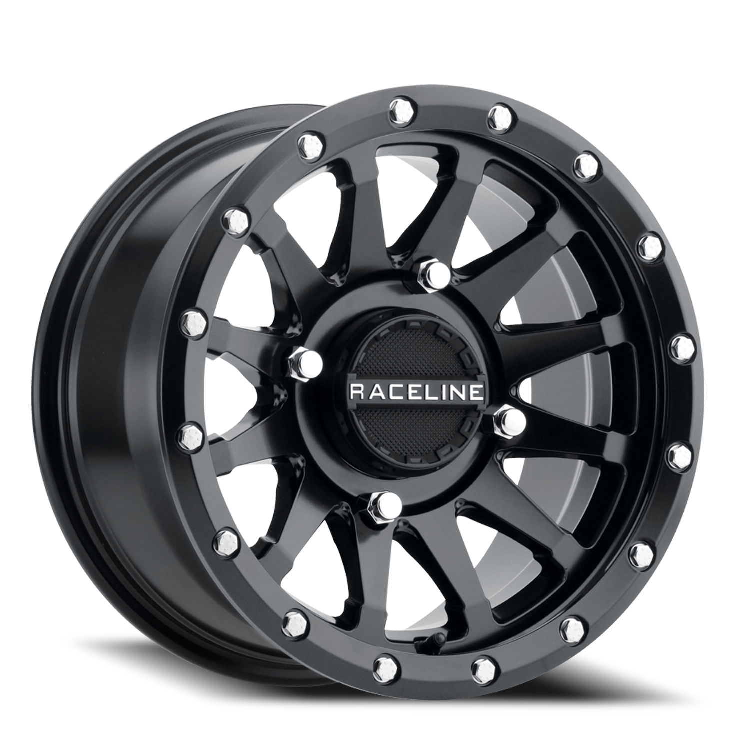 RACELINE | Aluminum Wheels | Aluminum Wheels 17x7 Trophy Simulated Beadlock UTV A95B Milled Satin Black 10 Offset 4 on 137 Bolt Pattern Raceline | A95B-77037+10