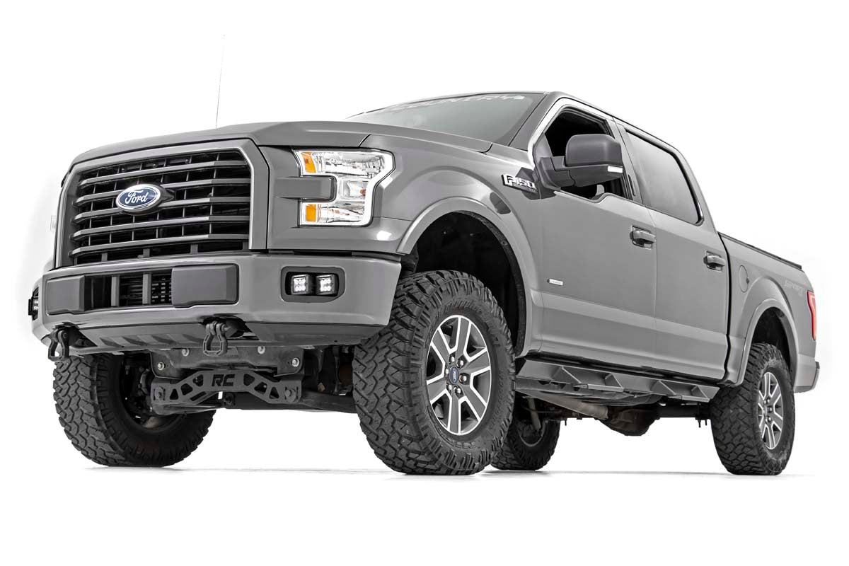 Rough Country | Side Steps | AL2 Drop Steps Crew Cab 19-21 Ford F-150/Super Duty 2WD/4WD Rough Country | AL315204A