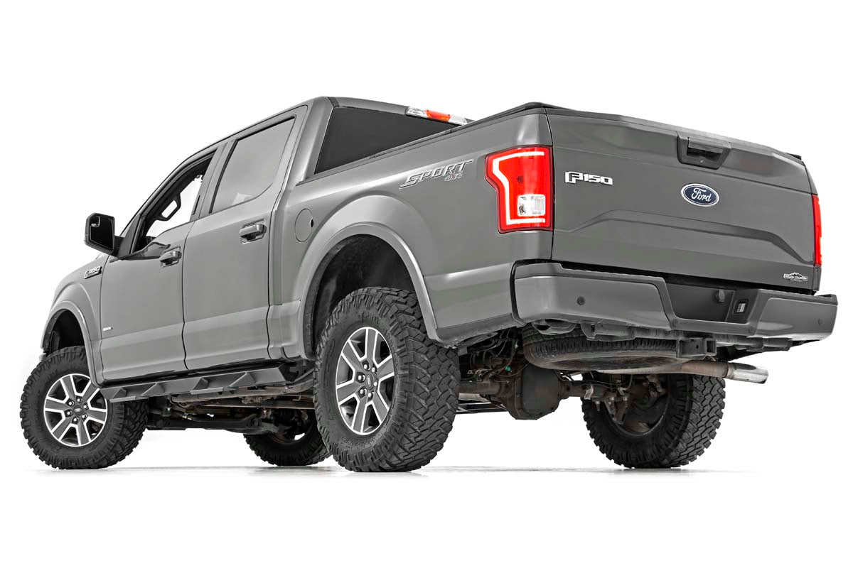 Rough Country | Side Steps | AL2 Drop Steps Crew Cab 19-21 Ford F-150/Super Duty 2WD/4WD Rough Country | AL315204A
