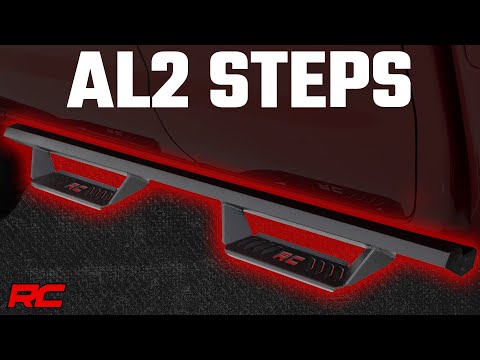 Rough Country | Side Steps | AL2 Drop Steps Crew Cab Nissan Frontier 2WD/4WD (05-23) Rough Country | AL622224