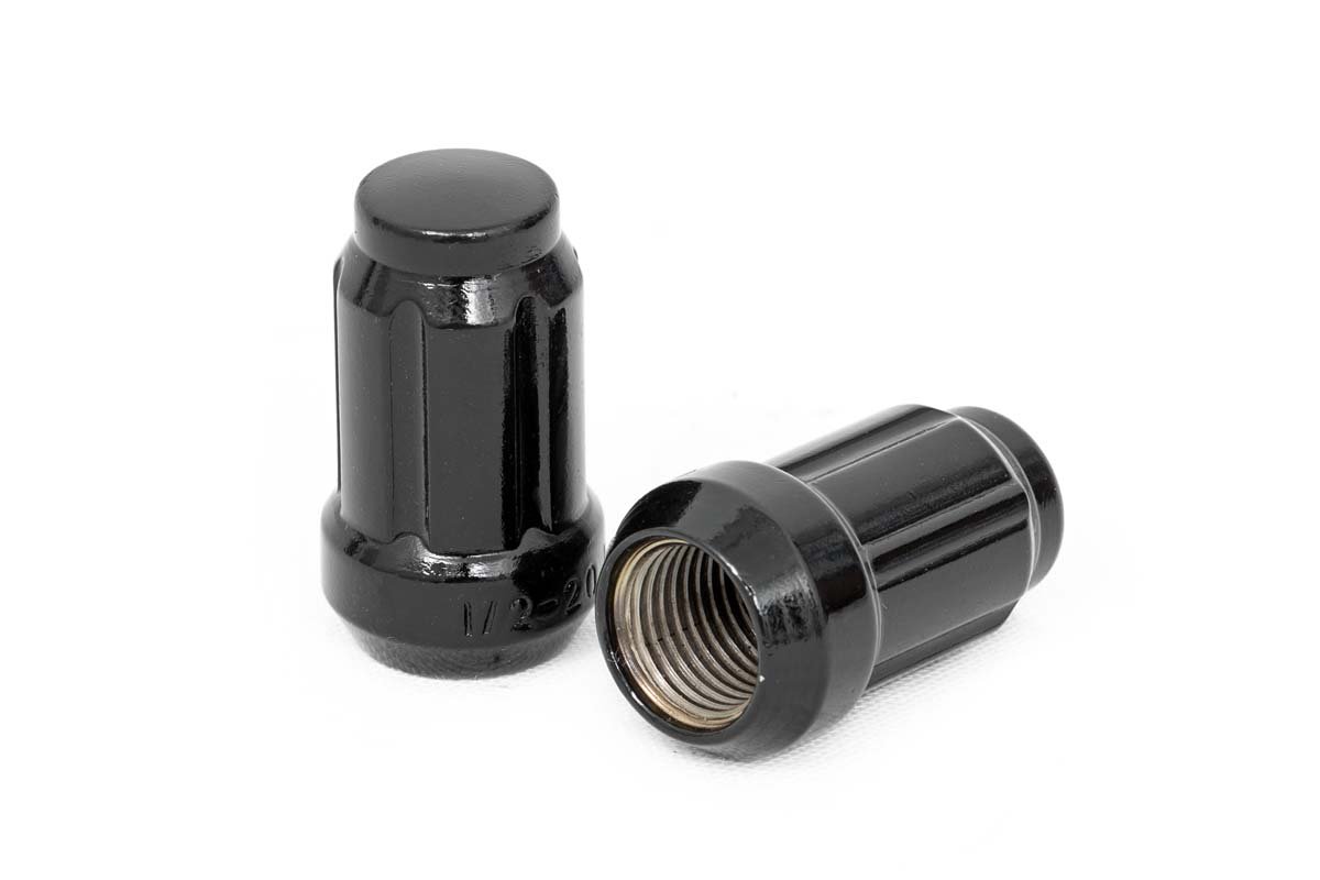 Rough Country | Wheel Lug Nut Kit|Tire & Wheel Accessories|Tire & Wheels | 1/2x20 Wheel Installation Kit w/Lug Nuts and Socket Key Black Rough Country | ATD0394HDBK24
