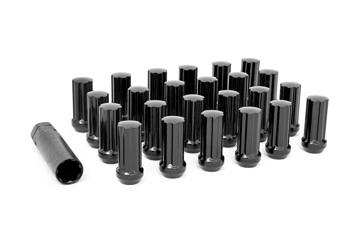 M14x2.0 Wheel Installation Kit w/Lug Nuts and Socket Key Black Rough Country