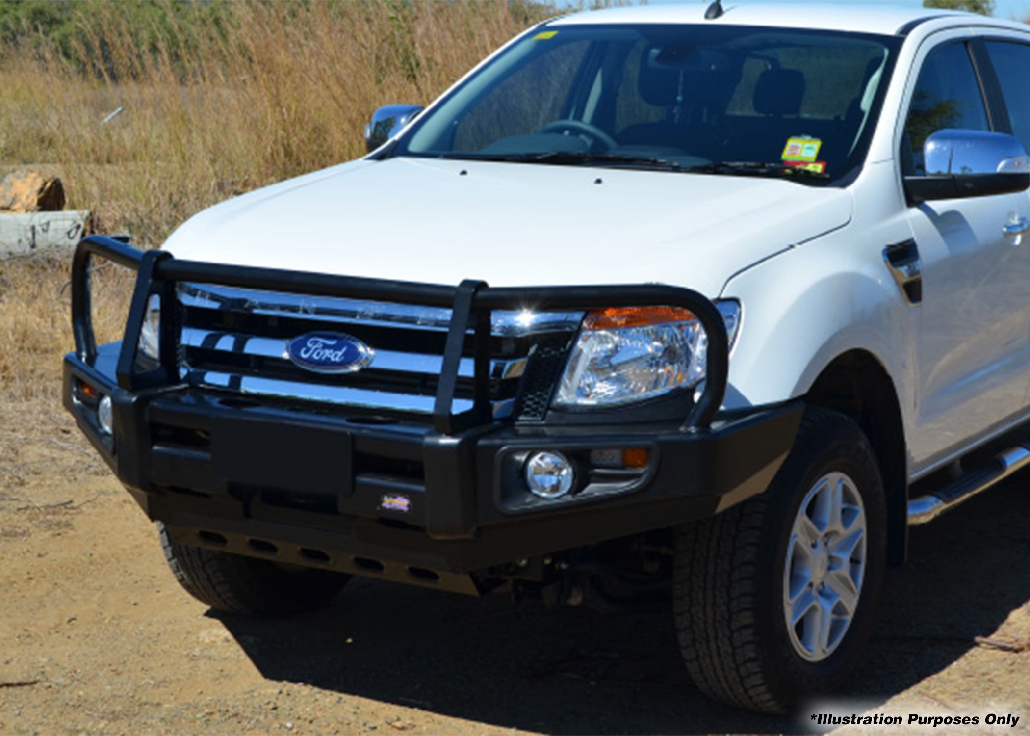 DOBINSONS | BULL BAR BLACK DELUXE FOR FORD RANGER PX, T6 | BU19-3686
