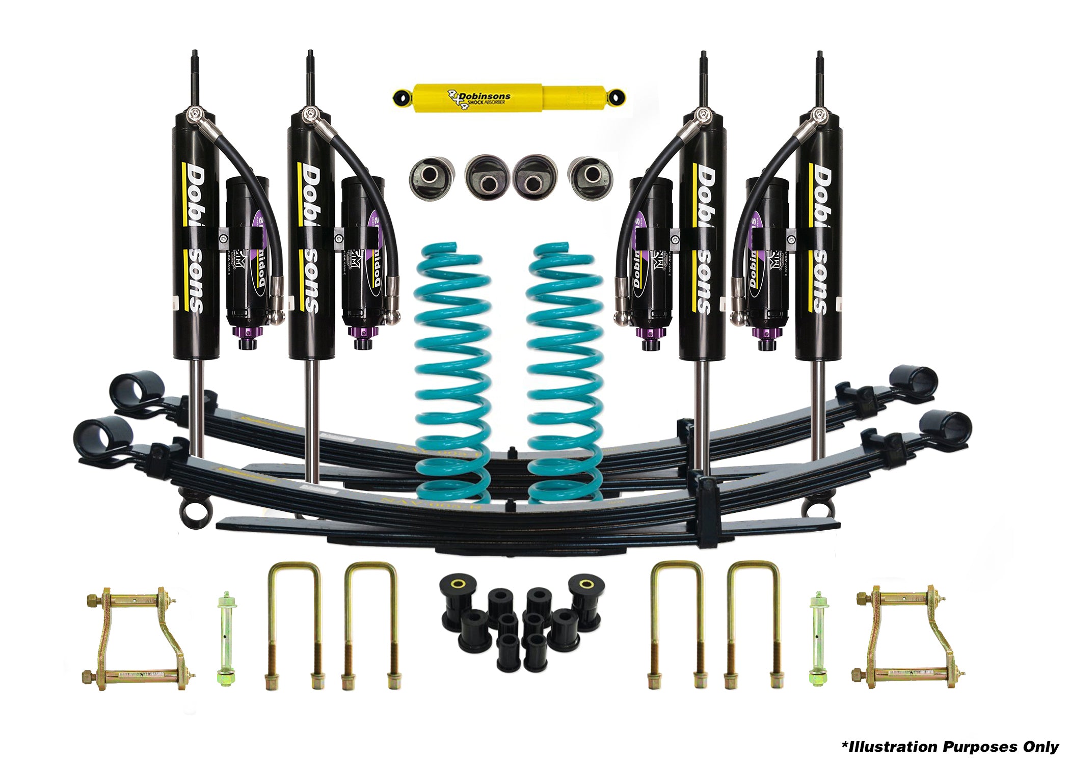 DOBINSONS | 4x4 1.5"-2.0" MRR 3-Way Adjustable Suspension Kit Landcruiser 76 Series | FZJ76, HZJ76, VDJ76 04/2007 on | DSSKITMRA200