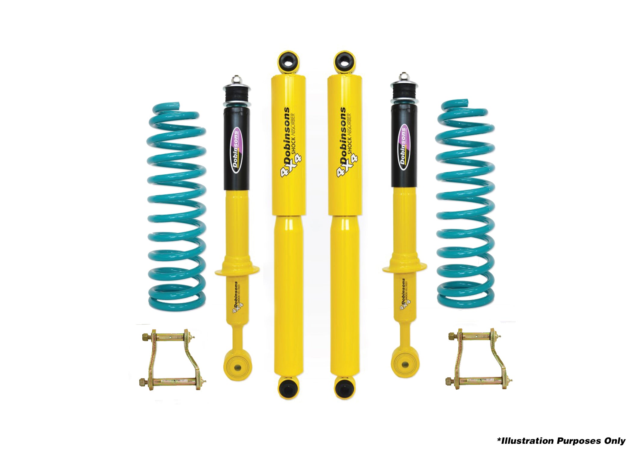 DOBINSONS | 1.5-3" Suspension Kit for Ford Ranger 4x4 PX / T7 MK3 MID 06/2018 ON with Extended Rear Shackles | DSSKIT3211ERS