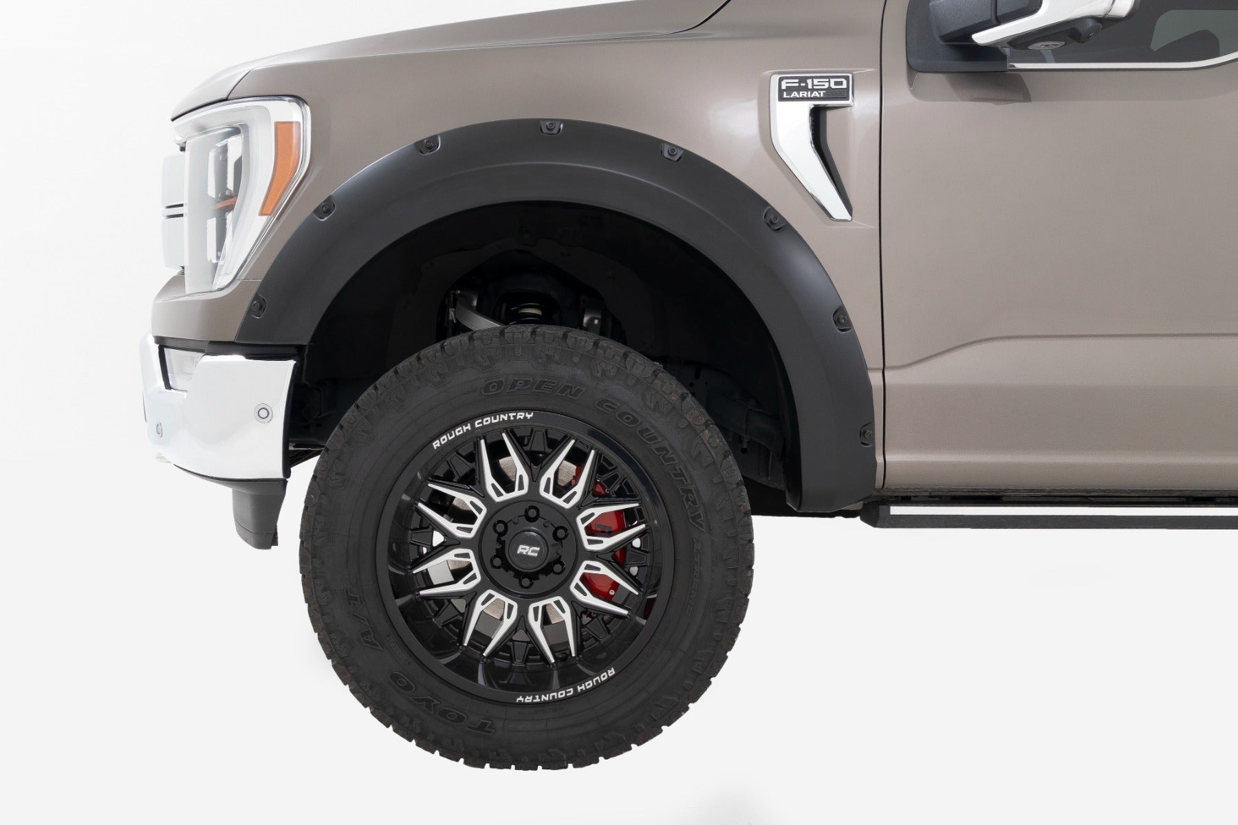 Rough Country | Fender Flares | Traditional Pocket Fender Flares Flat Black Ford F-150 2WD/4WD (21-23) Rough Country | F-F20911A