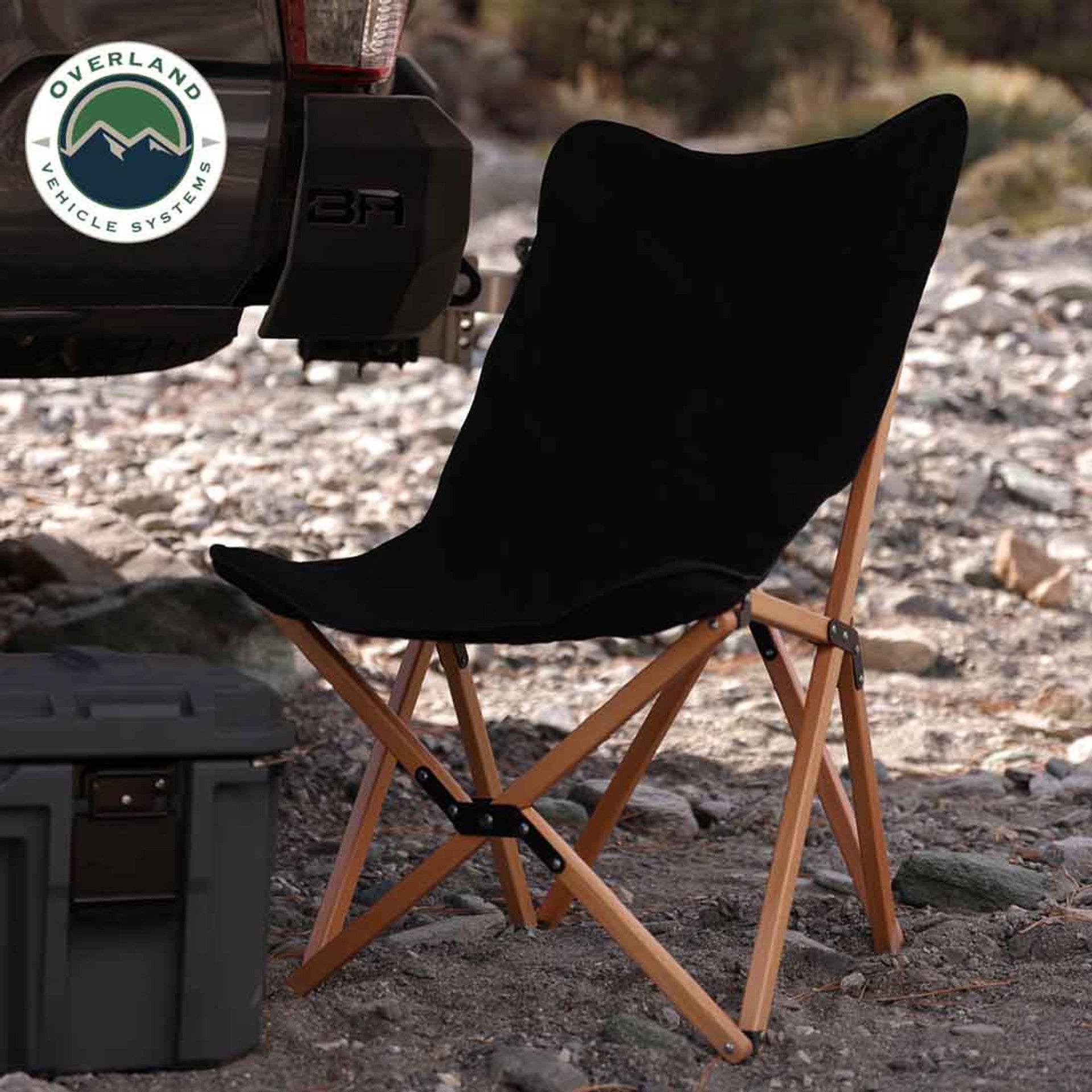 OVS | Camping Chair | Kick It Camp Chair - Wood Base & Storage Bag Overland Vehicle Systems | 30100041