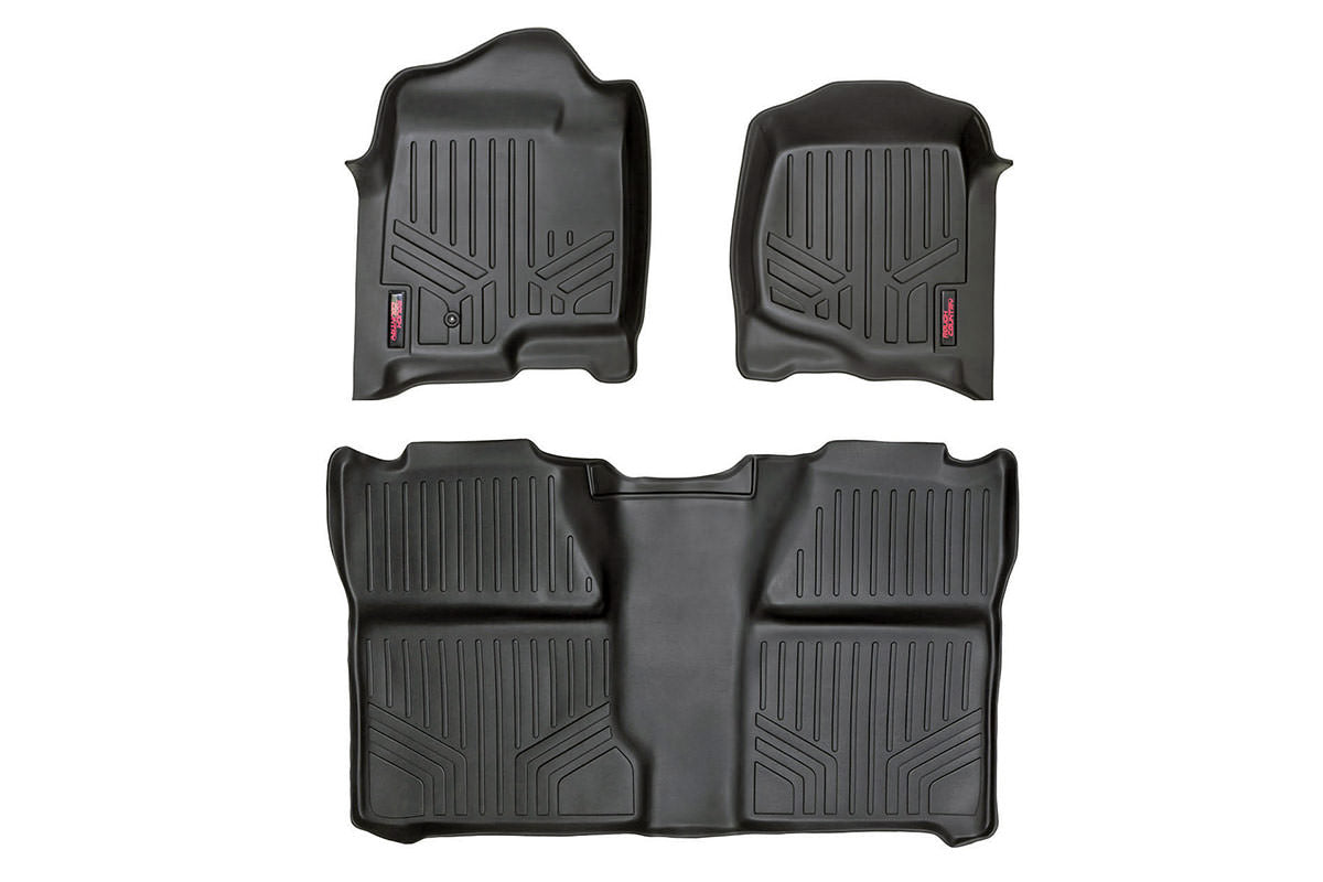 Heavy Duty Floor Mats Front/Rear-07-13 Silverado/Sierra 07-14 HD Crew Cab Rough Country