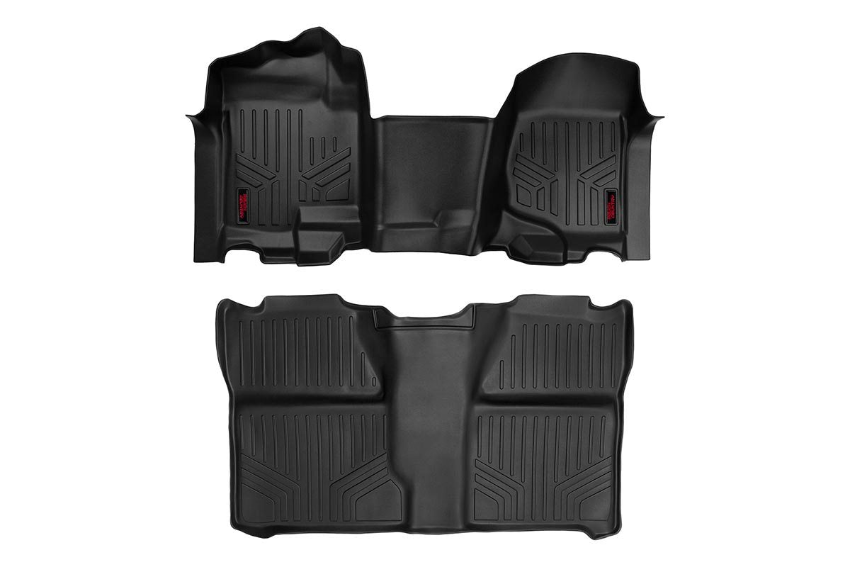 Heavy Duty Floor Mats Front/Rear-07-13 Silverado/Sierra 07-14 HD Crew Cab Rough Country