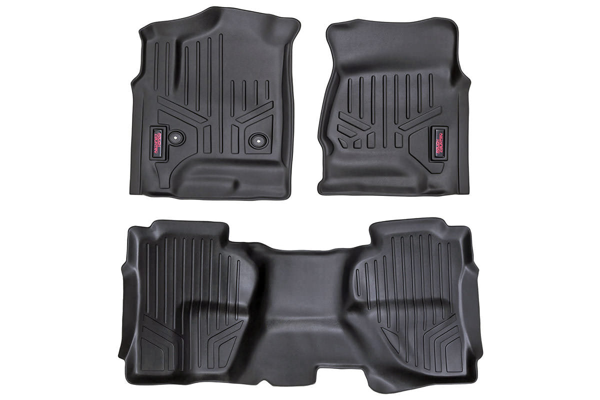 Heavy Duty Floor Mats Front/Rear-14-19 Silverado/Sierra 1500/2500 HD/3500 HD Rough Country