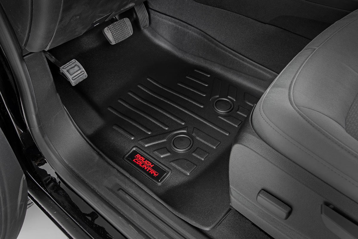 Rough Country | Floor Mats/Liners | Heavy Duty Floor Mats Front/Rear-15-22 Chevy Colorado/GMC Canyon Crew Cab Rough Country | M-21513