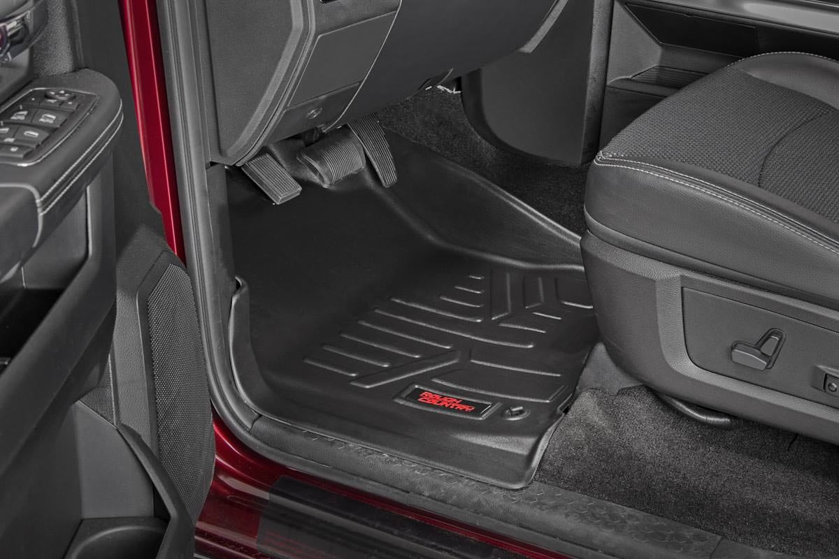 Rough Country | Floor Mats/Liners | Heavy Duty Floor Mats [Front] - For 12-18 Dodge Ram, Crew/ Mega Cab Rough Country | M-3141