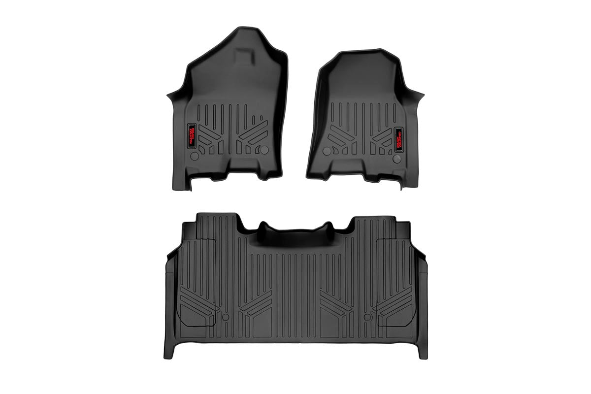 Heavy Duty Floor Mats Front/Rear-19-20 RAM Crew Cab Full Console Rough Country