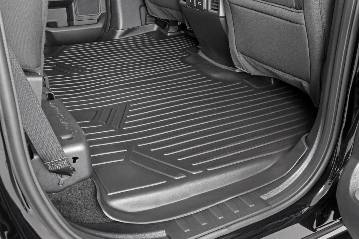 Rough Country | Floor Mats/Liners | Heavy Duty Floor Mats Front/Rear-15-Up Ford F-150 SuperCrew Cab Rough Country | M-51512