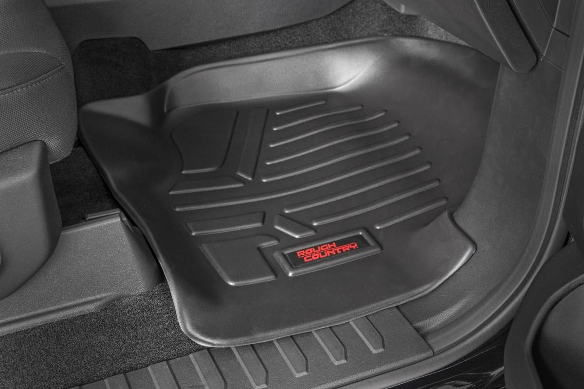 Rough Country | Floor Mats/Liners | Heavy Duty Floor Mats Front/Rear-15-Up Ford F-150 SuperCrew Cab Rough Country | M-51512