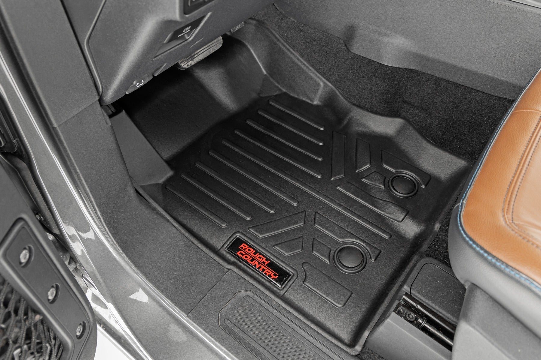 Rough Country | Floor Mats/Liners | Floor Mats Front and Rear Bucket Set 21-Up Ford Bronco 4-Door Rough Country | M-51602
