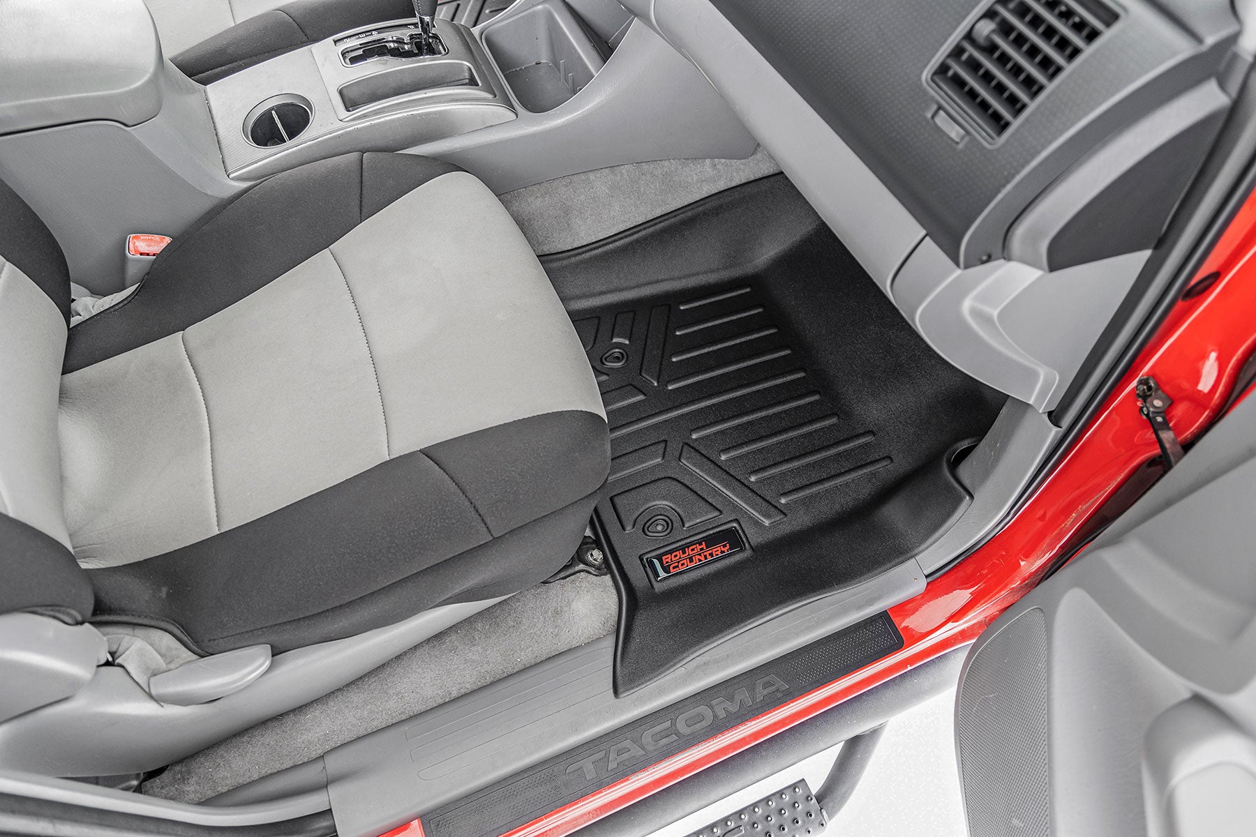 Rough Country | Floor Mats/Liners | Floor Mats Front and Rear Toyota Tacoma 2WD/4WD (2005-2011) Rough Country | M-75113