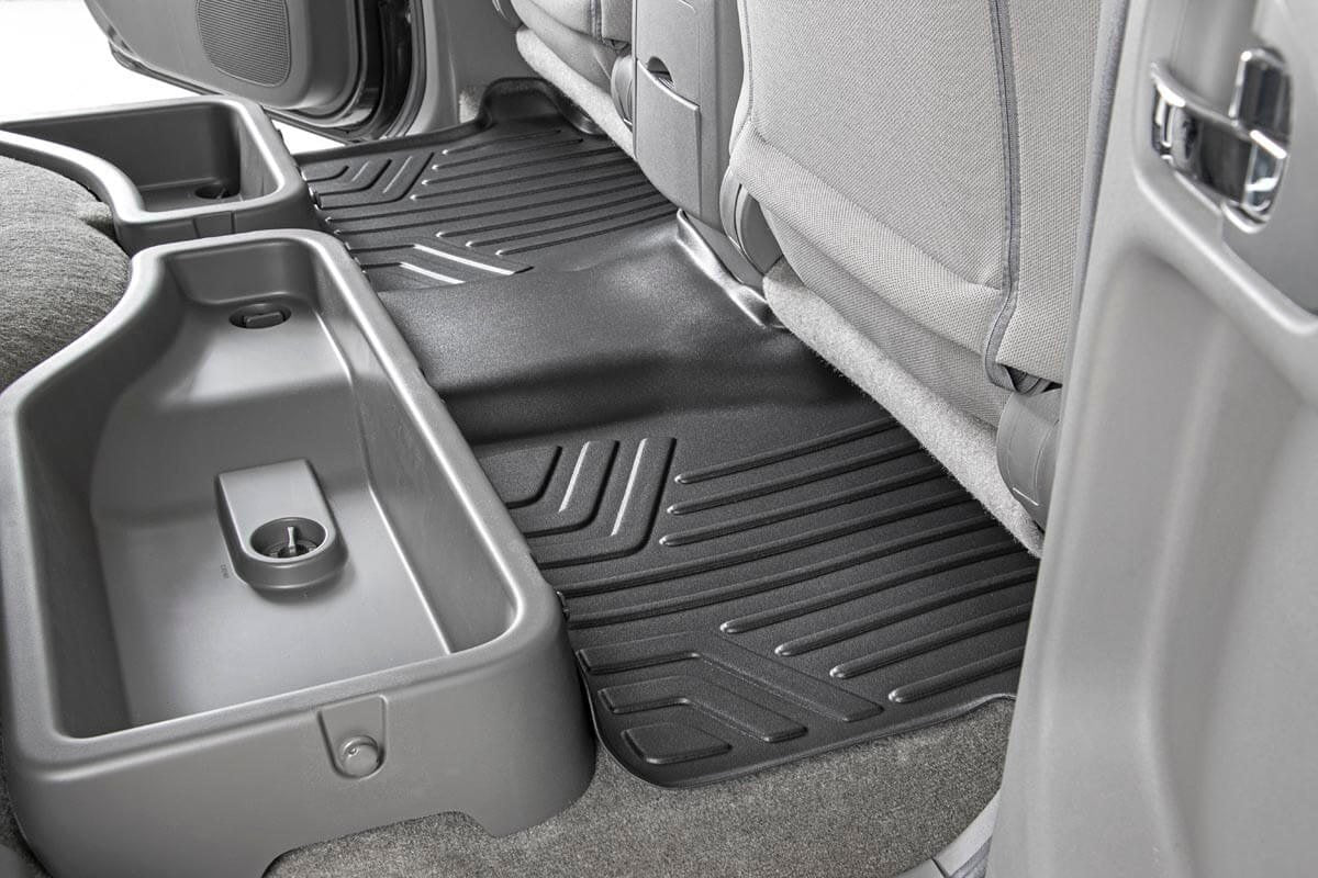 Rough Country | Floor Mats/Liners | Heavy Duty Floor Mats Front/Rear-08-20 Nissan Frontier Crew Cab Rough Country | M-80513