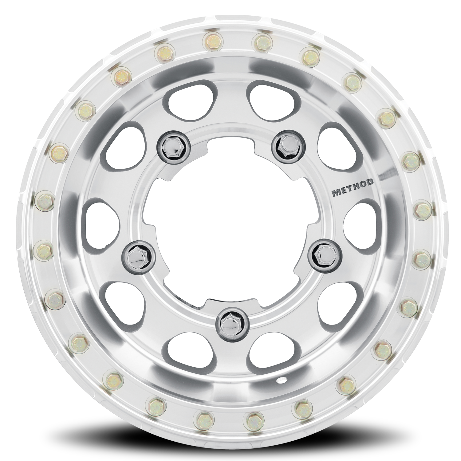 METHOD WHEELS | Aluminum Wheels 15x4.5 Buggy Beadlock MR103 Bolt Pattern 5 On 205 Offset -25 Lip Size 2.05 Raw Machined Method | MR10354519325B