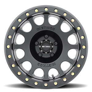 METHOD WHEELS | Aluminum Wheels 17x8.5 Beadlock MR105 Bolt Pattern 5 On 139.7 Offset 0 Lip Size 1.46 Matte Black MB Method | MR10578555500B