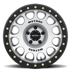 METHOD WHEELS | Aluminum Wheels 17x9 Beadlock MR105 Bolt Pattern 5 On 127 Offset -38 Lip Size 1.77 Matte Black MBM Machined Face Method | MR10579050338B