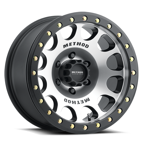 METHOD WHEELS | Aluminum Wheels 17x9 Beadlock MR105 Bolt Pattern 6 On 139.7 Offset -38 Lip Size 1.77 Matte Black MBM Machined Face Method | MR10579060338B