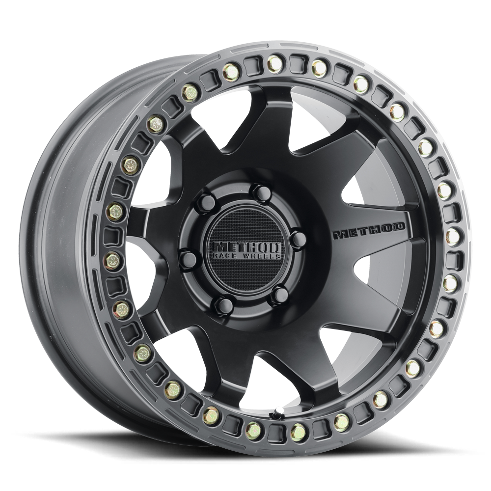METHOD WHEELS | Aluminum Wheels 17x9 MR108 Bolt Pattern 6 On 139.7 Offset -44 Lip Size 0.63 Matte Black MB Method | MR10879060544B