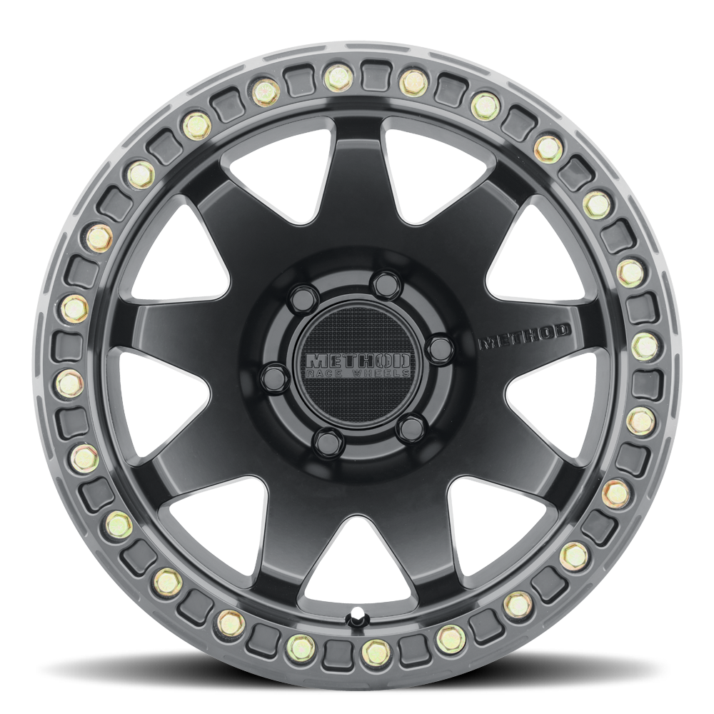 METHOD WHEELS | Aluminum Wheels 17x9 MR108 Bolt Pattern 6 On 139.7 Offset -44 Lip Size 0.63 Matte Black MB Method | MR10879060544B