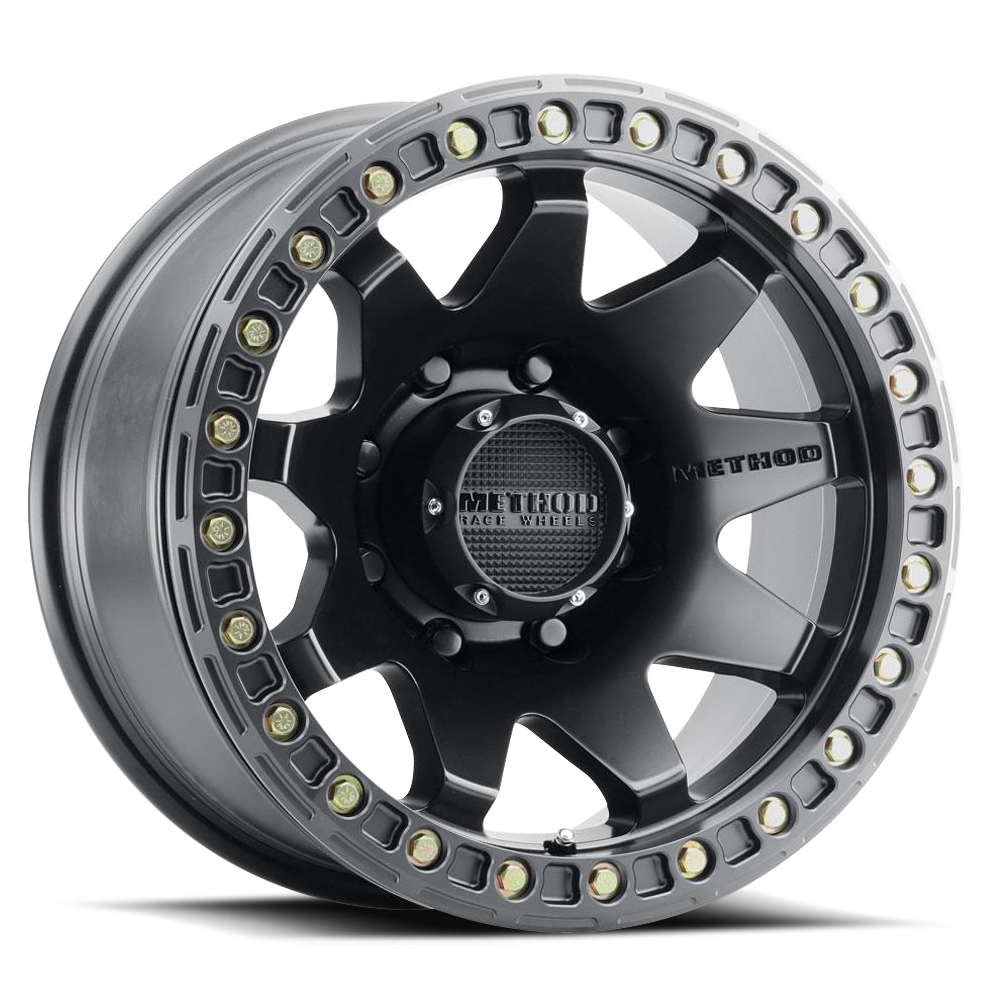 METHOD WHEELS | Aluminum Wheels 17x9 MR108 Bolt Pattern 8 On 165.1 Offset -44 Lip Size 0.63 Matte Black MB Method | MR10879080544B
