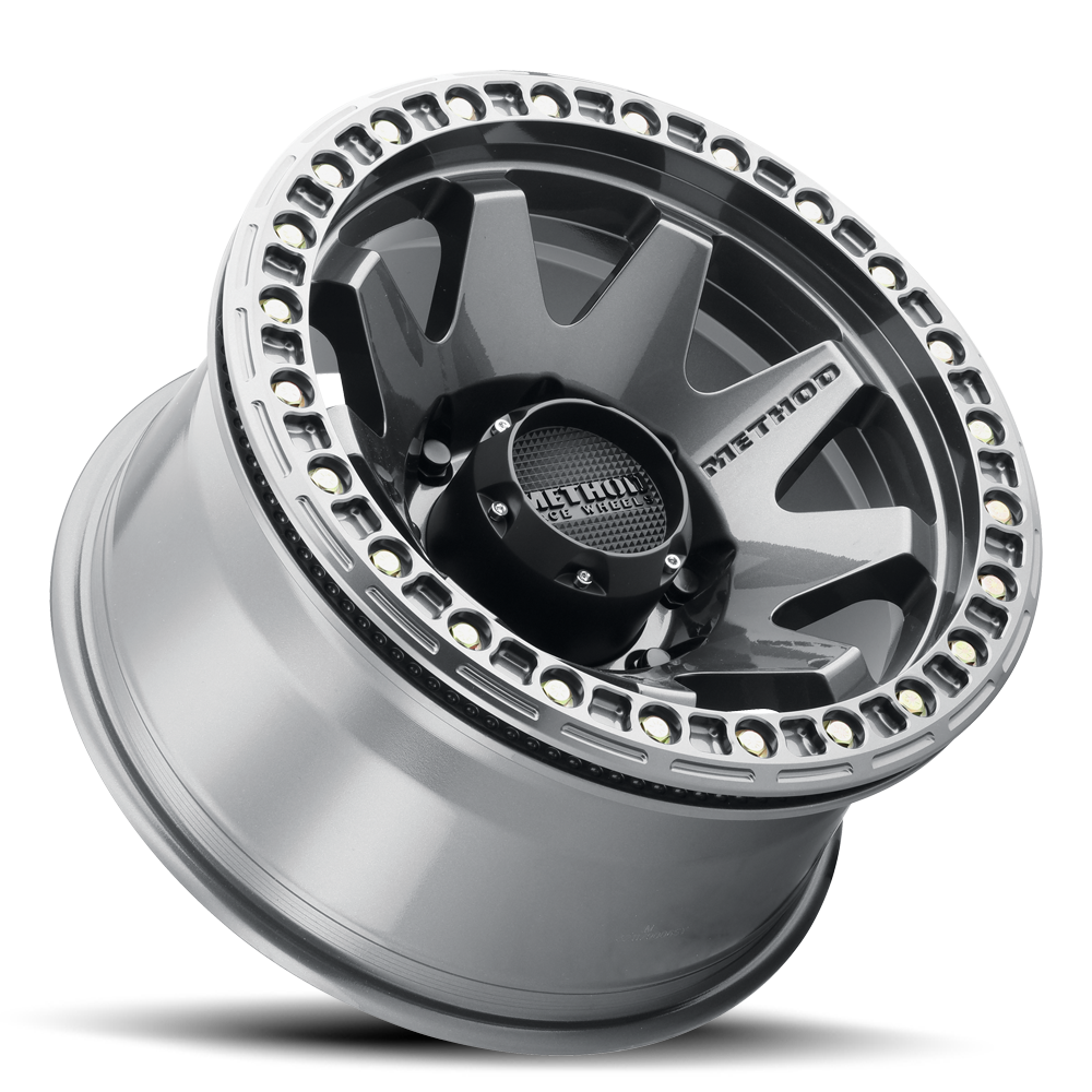 METHOD WHEELS | Aluminum Wheels 17x9 MR108 Bolt Pattern 8 On 165.1 Offset -44 Lip Size 0.63 Gloss Titanium GY Method | MR10879080844B