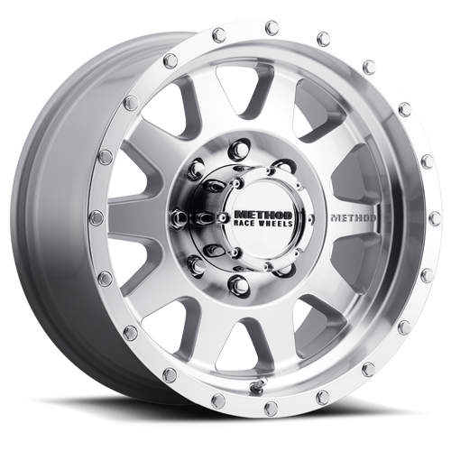 METHOD WHEELS | Aluminum Wheels 17x9 The Standard MR301 Bolt Pattern 8 On 165.1 Offset -12 Lip Size 3.46 Machined SL Clear Coat Method | MR30179080312N