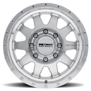 METHOD WHEELS | Aluminum Wheels 17x9 The Standard MR301 Bolt Pattern 8 On 165.1 Offset -12 Lip Size 3.46 Machined SL Clear Coat Method | MR30179080312N