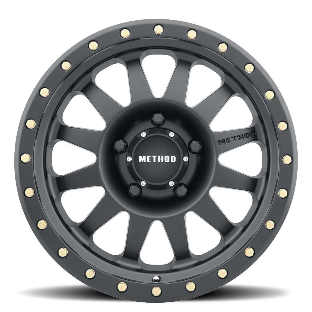 METHOD WHEELS | Aluminum Wheels 15x10 Double Standard MR304 Bolt Pattern 5 On 139.7 Offset -50 Lip Size 5.43 Matte Black MB Method | MR30451055550N