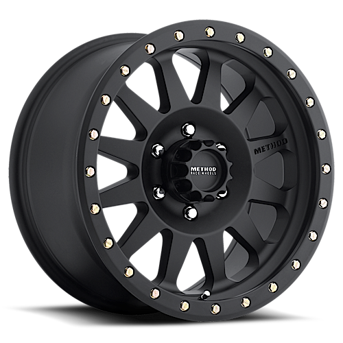 METHOD WHEELS | Aluminum Wheels 15x10 Double Standard MR304 Bolt Pattern 6 On 139.7 Offset -50 Lip Size 5.43 Matte Black MB Method | MR30451060550N
